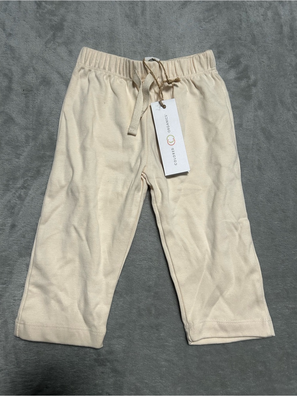 Colored Organics Infant Unisex Yoga Pants 3-6 Months Beige